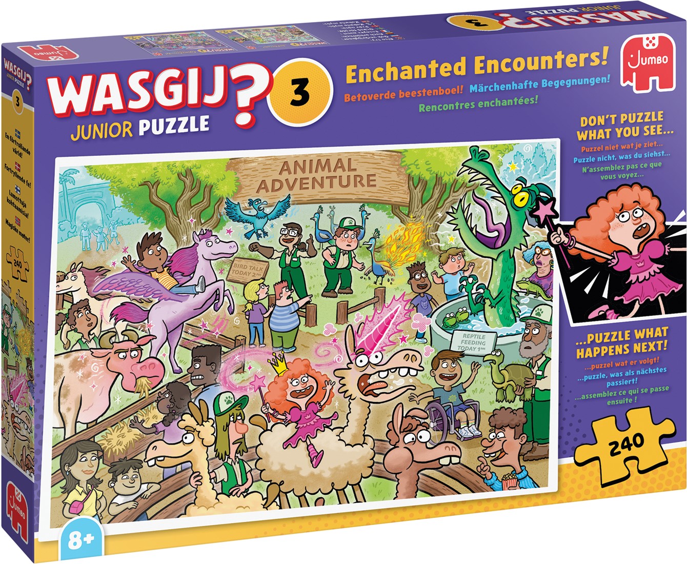 Wasgij Junior 3 – Betoverde Beestenboel! Kinderpuzzel 240 Stukjes